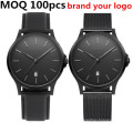 Europe brand waterproof genuine italian leather strap custom logo watches eigene logo uhr